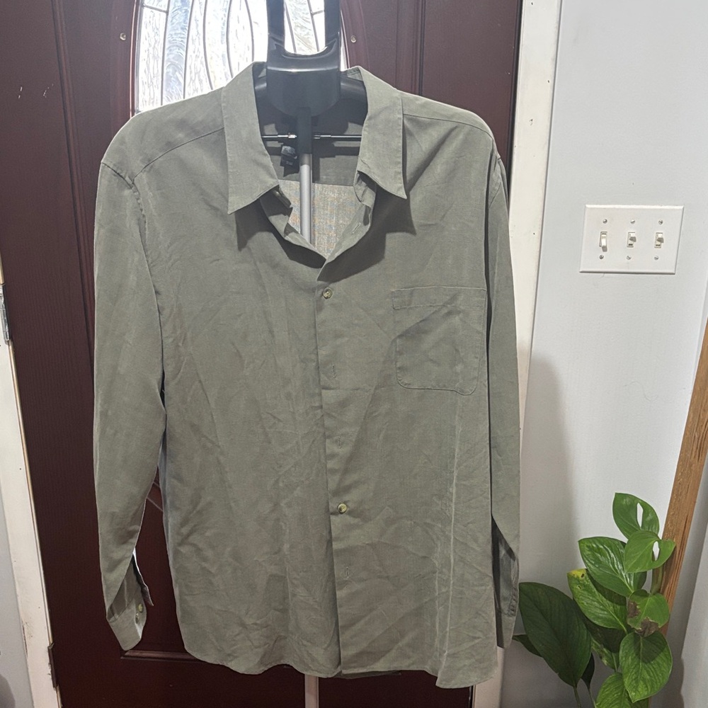 Claiborne Men's Sage Green Shirt Size XXL
